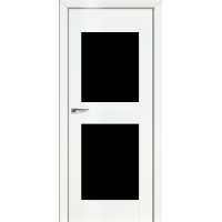Дверь межкомнатная "Амати 15" Бьянко (Черное стекло)